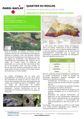 Dossier de dérogation